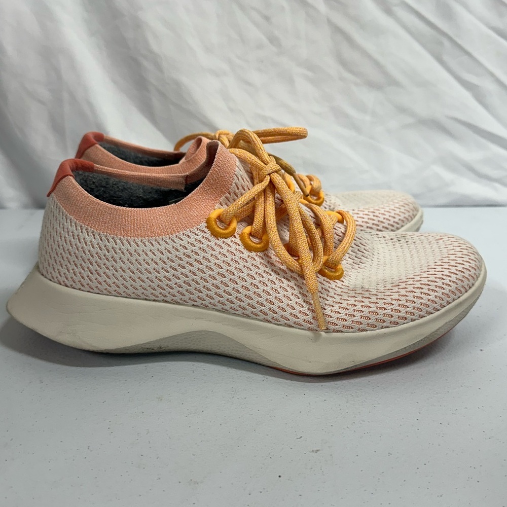 Allbirds Tree Dashers Women’s Size 9 Cream Peach Running Shoes - Picture 6 of 9